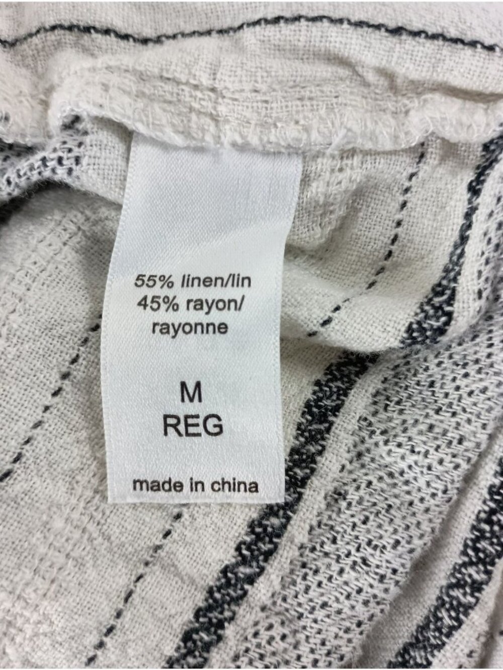 Maurices Women's Stripped Gray/White Pants Sz.M - Picture 4 of 5
